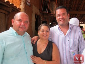 Vereador Joaquim Filho, sua esposa Josilene Marinho e o diretor da CODEVASF Solon Braga