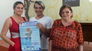 Secretários de educação Ana Cleide de cultura Gean Lucas e a coordenadora da SEDUC Catalice 