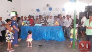 A festa foi realizada no centro de convivência dos idosos 
