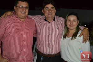 prefeitos Venicio do Ó, Zé Simão e a 1ª dama Gercineide Monteiro 