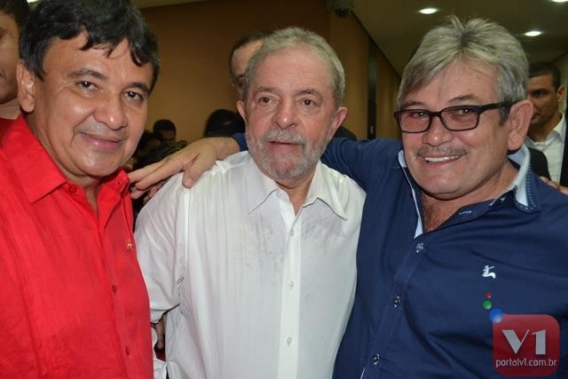 Governador Wellington Dias, ex-presidente Lula e Rubens Alencar