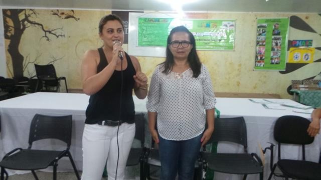Secretária municipal de educação Anacleide Loiola, vice-prefeita Lucia Lacerda