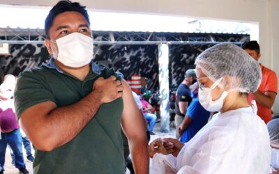 Forças Policiais são vacinadas contra a covid-19 em Valença do Piaui