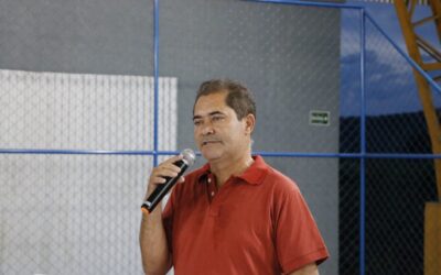 Prefeito Sávio Moura de Lagoa do Sítio inaugura ginásio poliesportivo na comunidade Pinicada