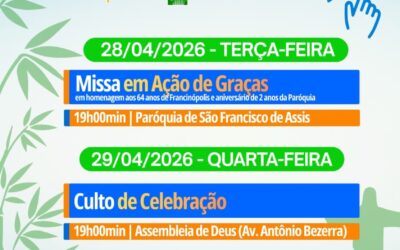 Francinópolis divulga programação especial pelos 64 anos com esporte, fé, cultura e serviços à população